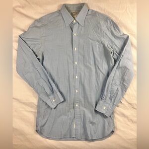Men’s Light Blue Ralph Lauren Double Rl Spearpoint Collar Dress Shirt